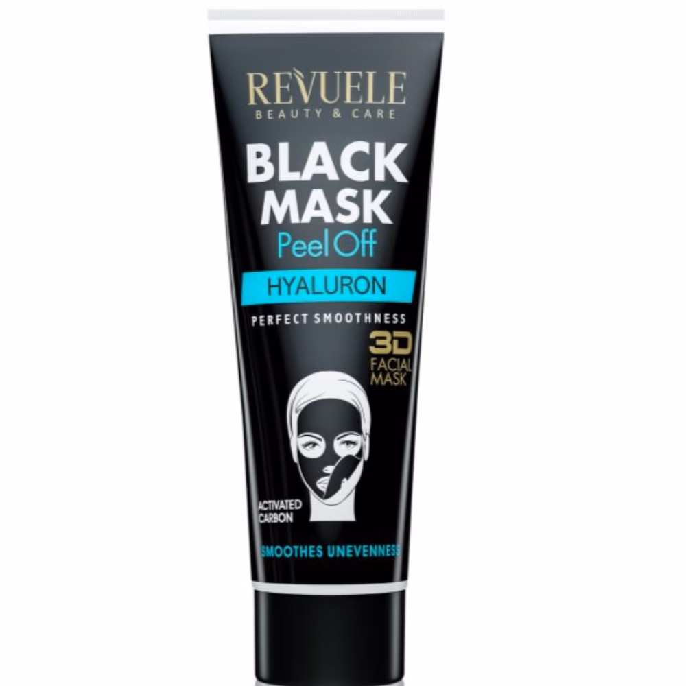 Revuele Black Mask Peel Off Hyaluron 3D Facial Mask wth Activated Carbon 80ml 2