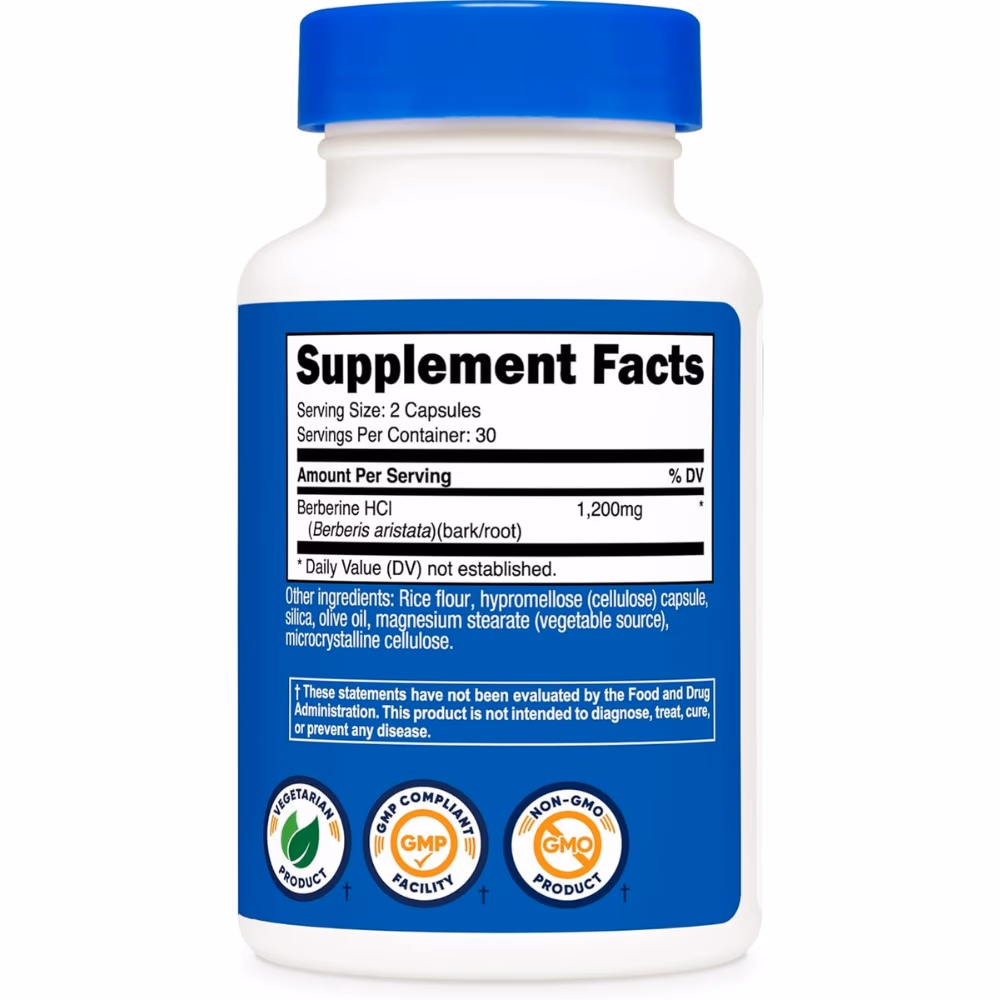 Nutricost Berberine 1200mg-60 Capsules 4