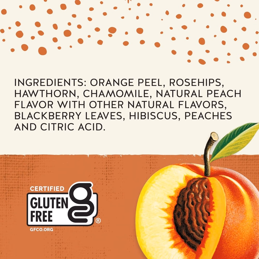 Celestial Herbal Tea Bag Peach Passion 20 Sachets 5