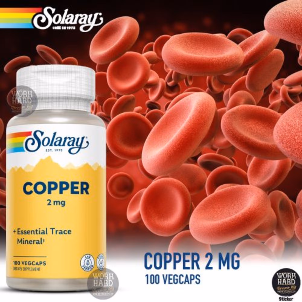 Solaray Copper 2mg 100 Veg Caps 2