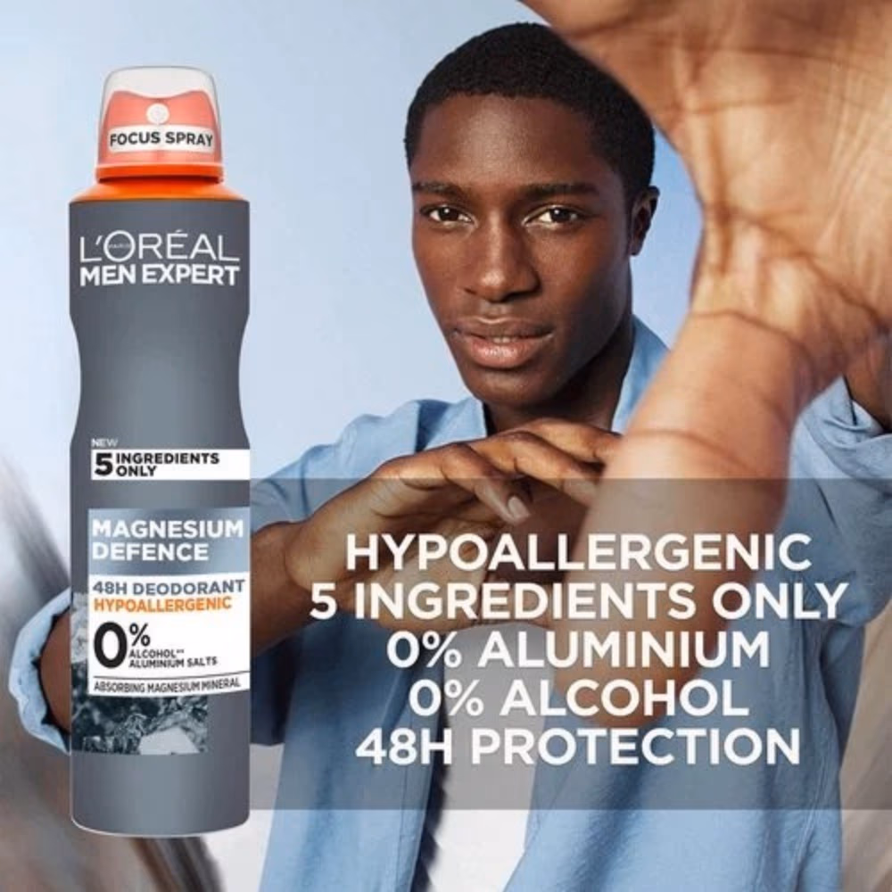 LOreal Men Expert Magnesium Defence Deodorant Spray 250ml 3
