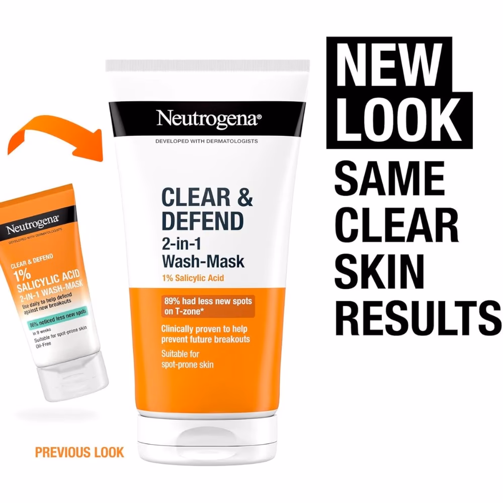 Neutrogena Clear & Defend Wash-Mask 150ml 5
