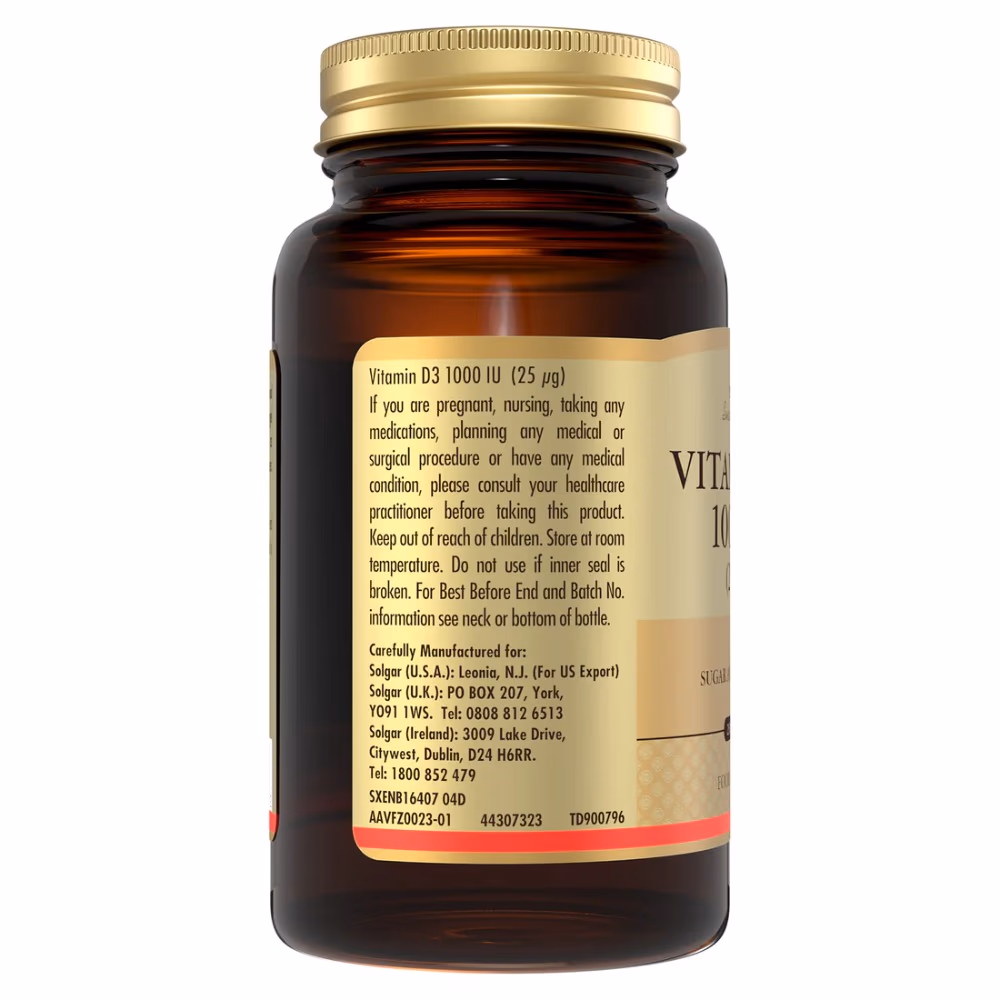 Solgar Vitamin D3 25mcg (1000IU) -250 Softgels 2