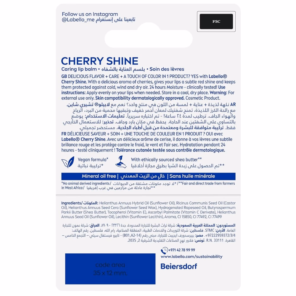 Labello Lip Balm Cherry Shine 4.8g 2