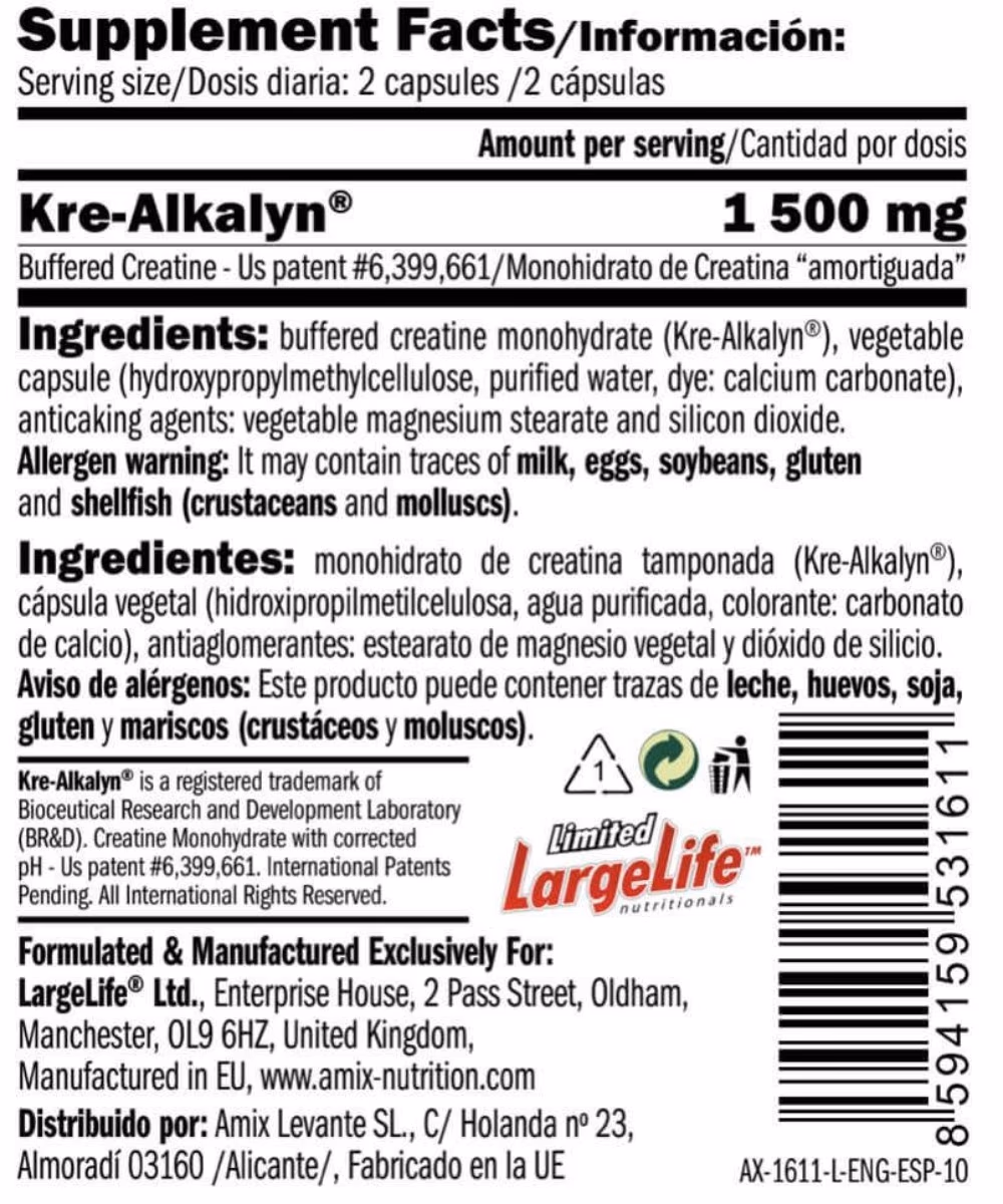 Amix Kre-Alkalyn 1500 - 120 Capsule 2