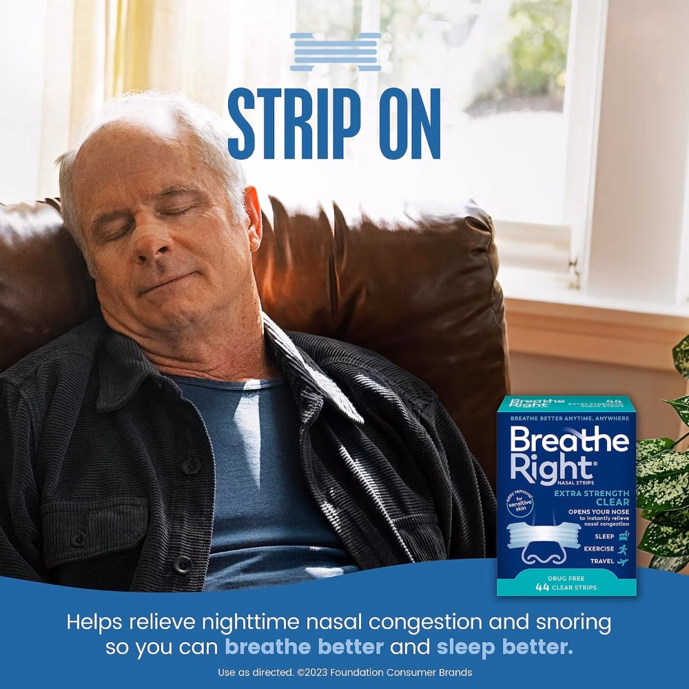 Breathe Right Extra Strength Clear Nasal Strips – 44 Count 4