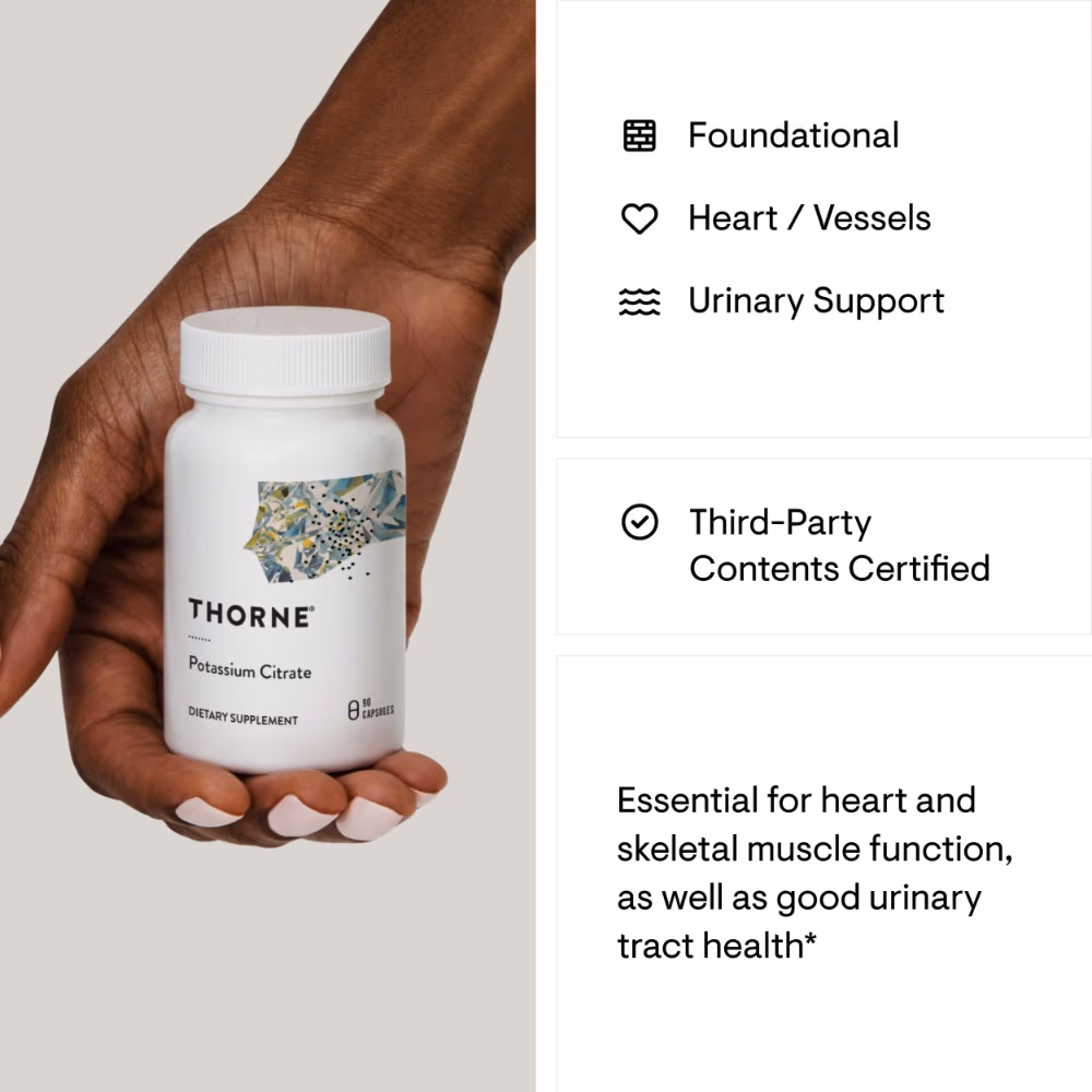 Thorne Potassium Citrate – 90 Capsules 3