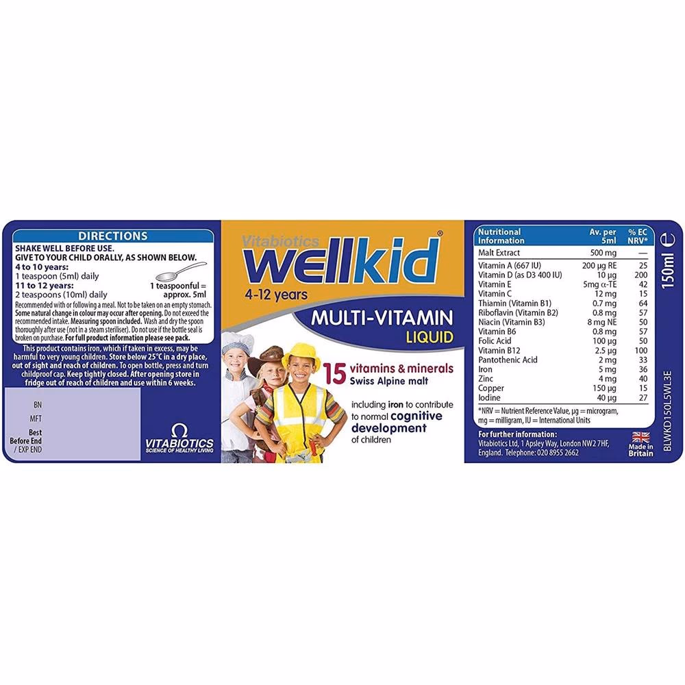 Wellkid Multi Vitamin Liquid 150ml 3