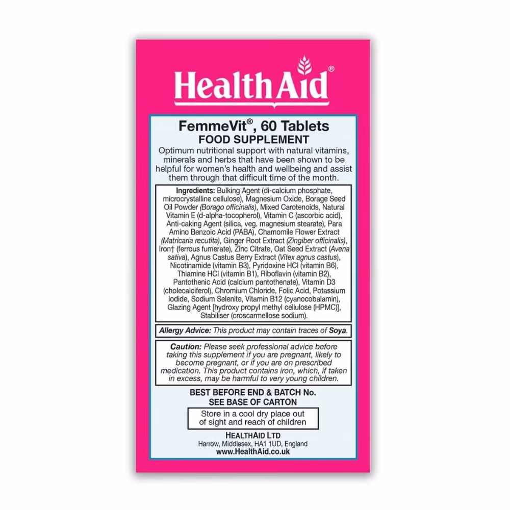 HealthAid FemmeVit 60 Tablets  2