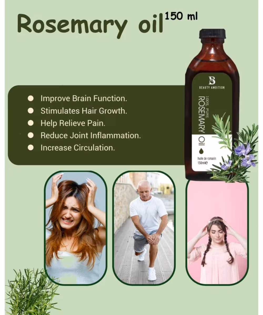 Beauty Ambition Pure Rosemary Oil 150ml  3