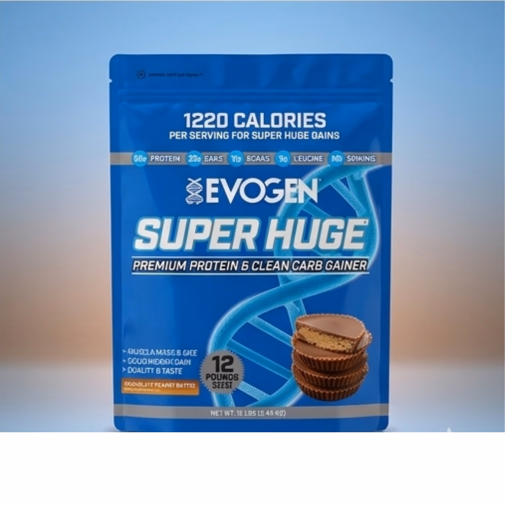Evogen Super Huge Chocolate Peanut Butter 12lb – Mass Gainer Powder 4