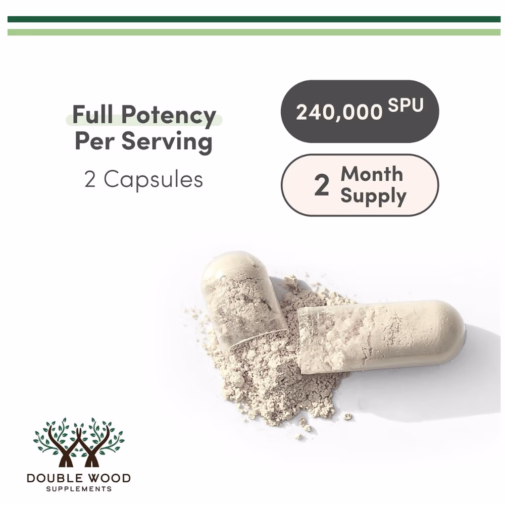 Double Wood Serrapeptase 240,000 SPU 120 Capsules  3