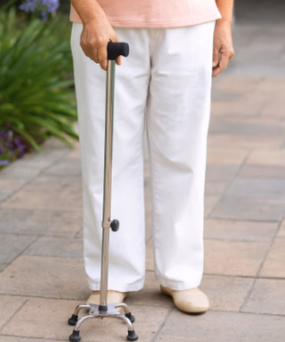 Uni-Mate Quad Walking Stick with 4 Legs Height Adjustable – LHL5704S 2