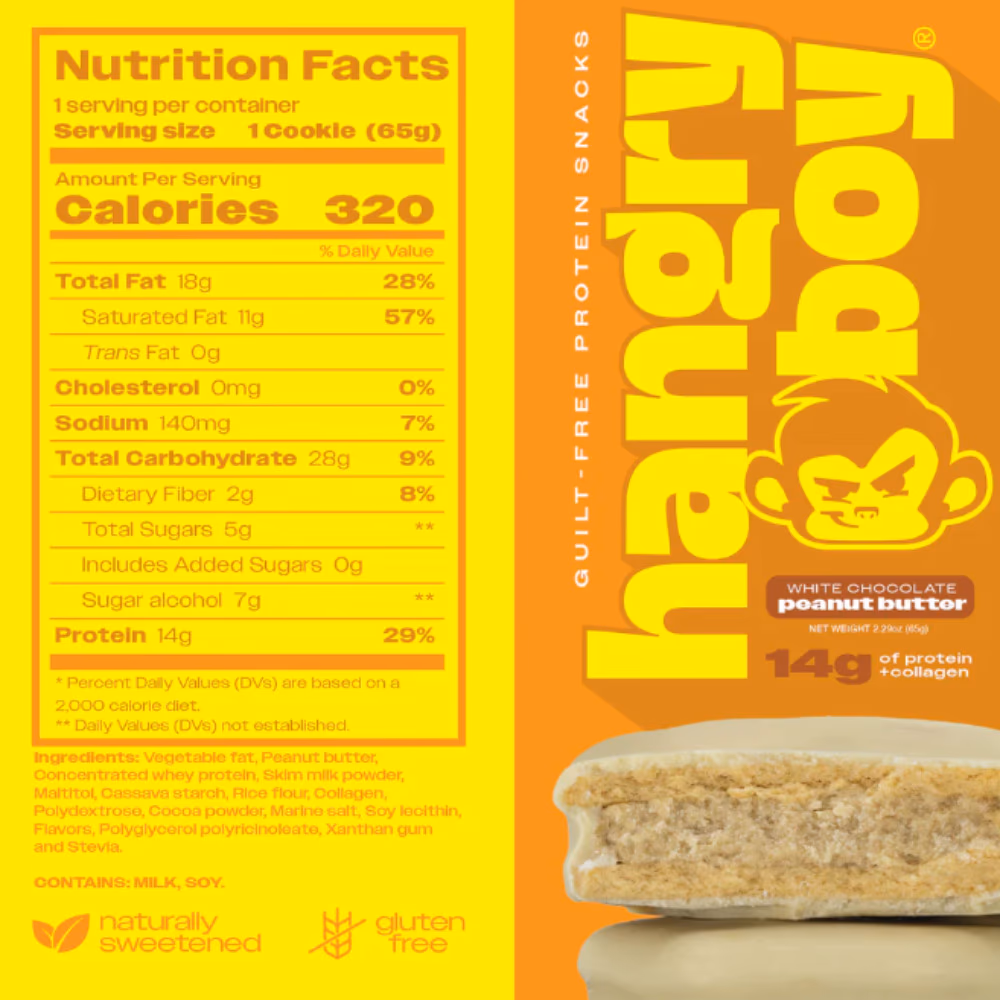Hangryboy Cookie Sandwich White Choco Peanut 65g 4