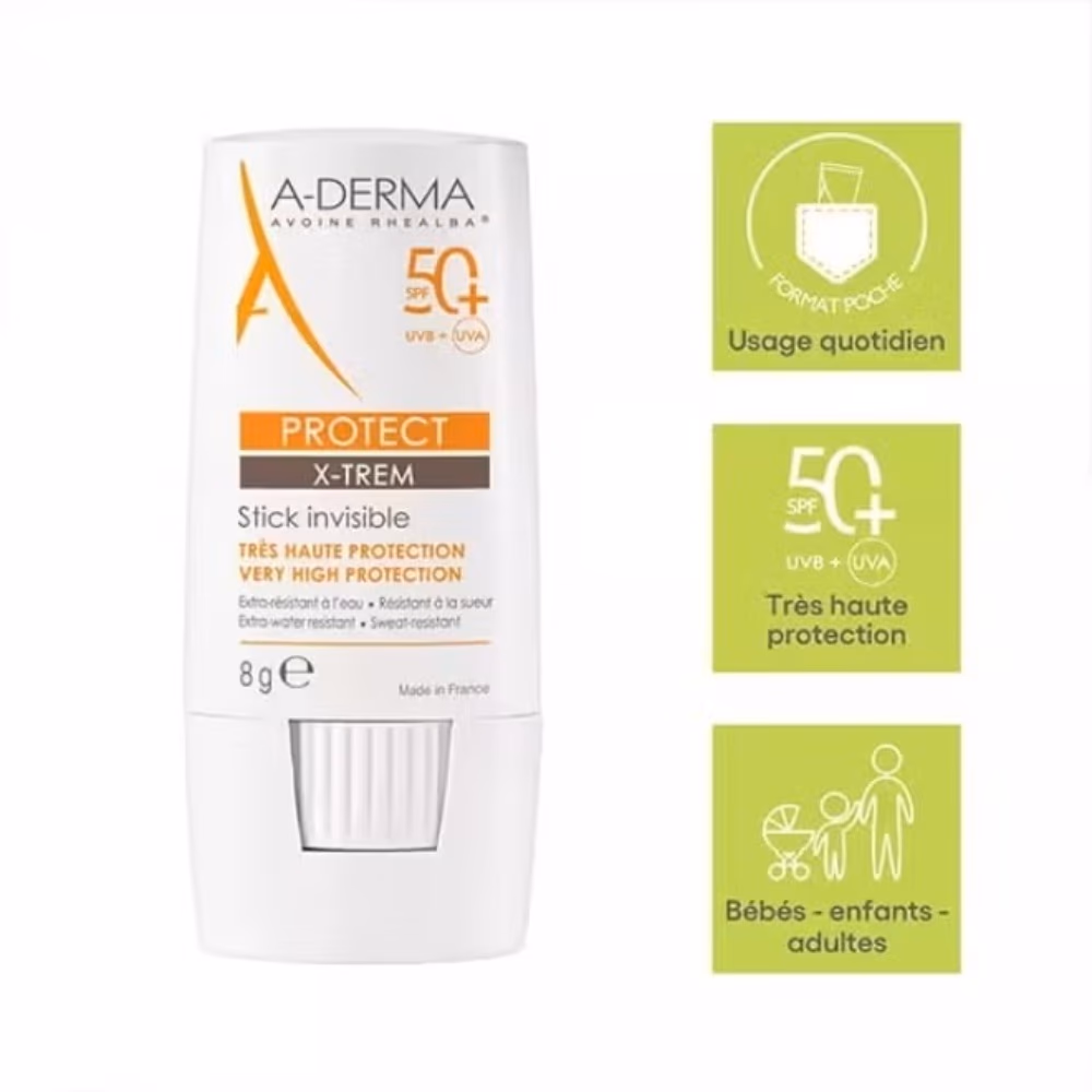 A-Derma Protect X-Trem Invisible Stick SPF50+ (8g) 2