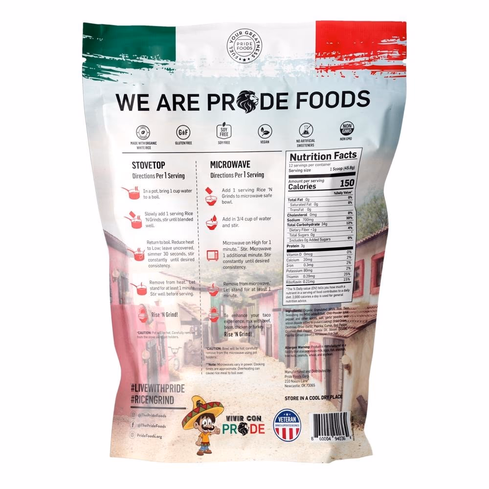 Pride Foods Rice N Grinds Taco 549g 2