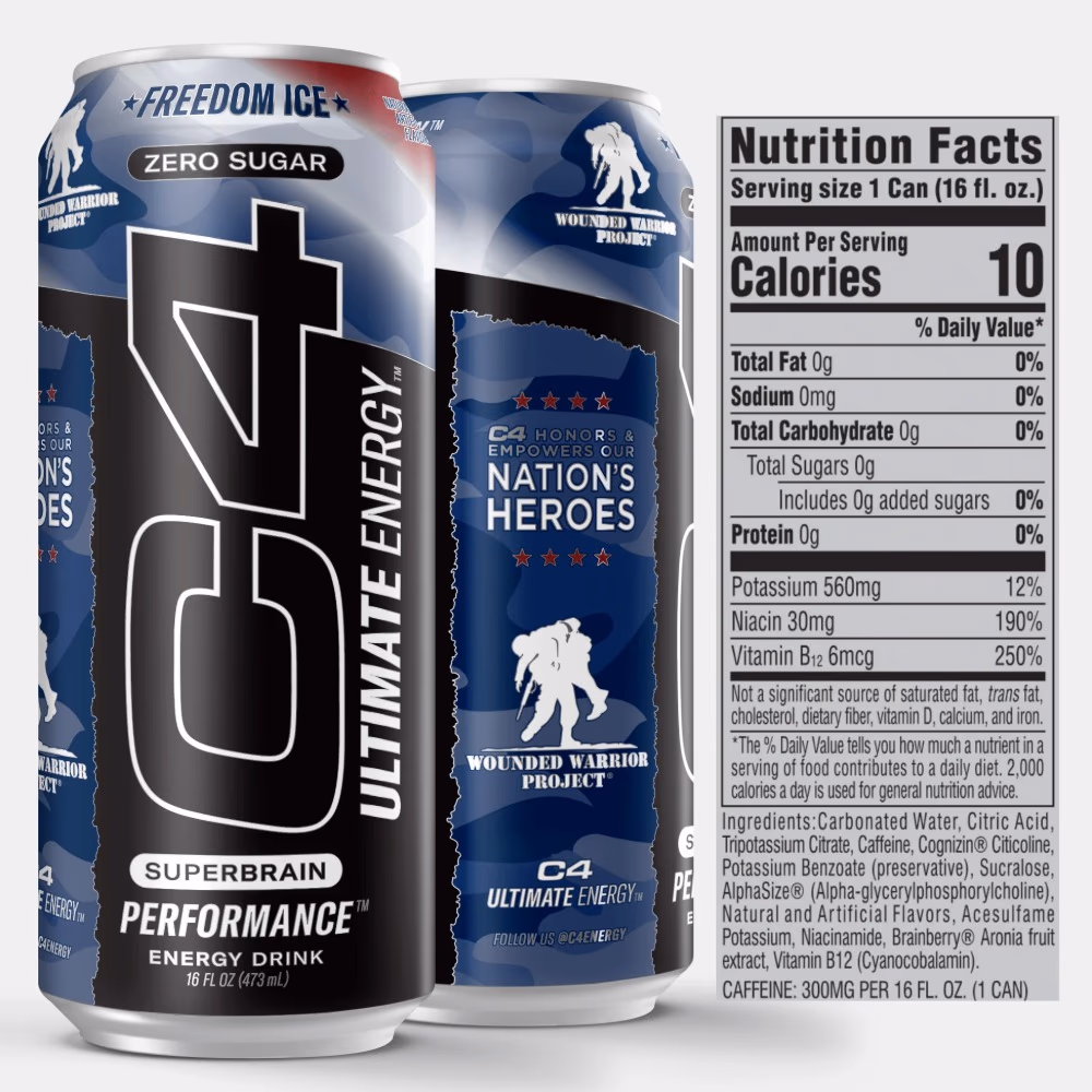 Cellucor C4 Ultimate Energy RTD Freedom Ice - 473ml 3
