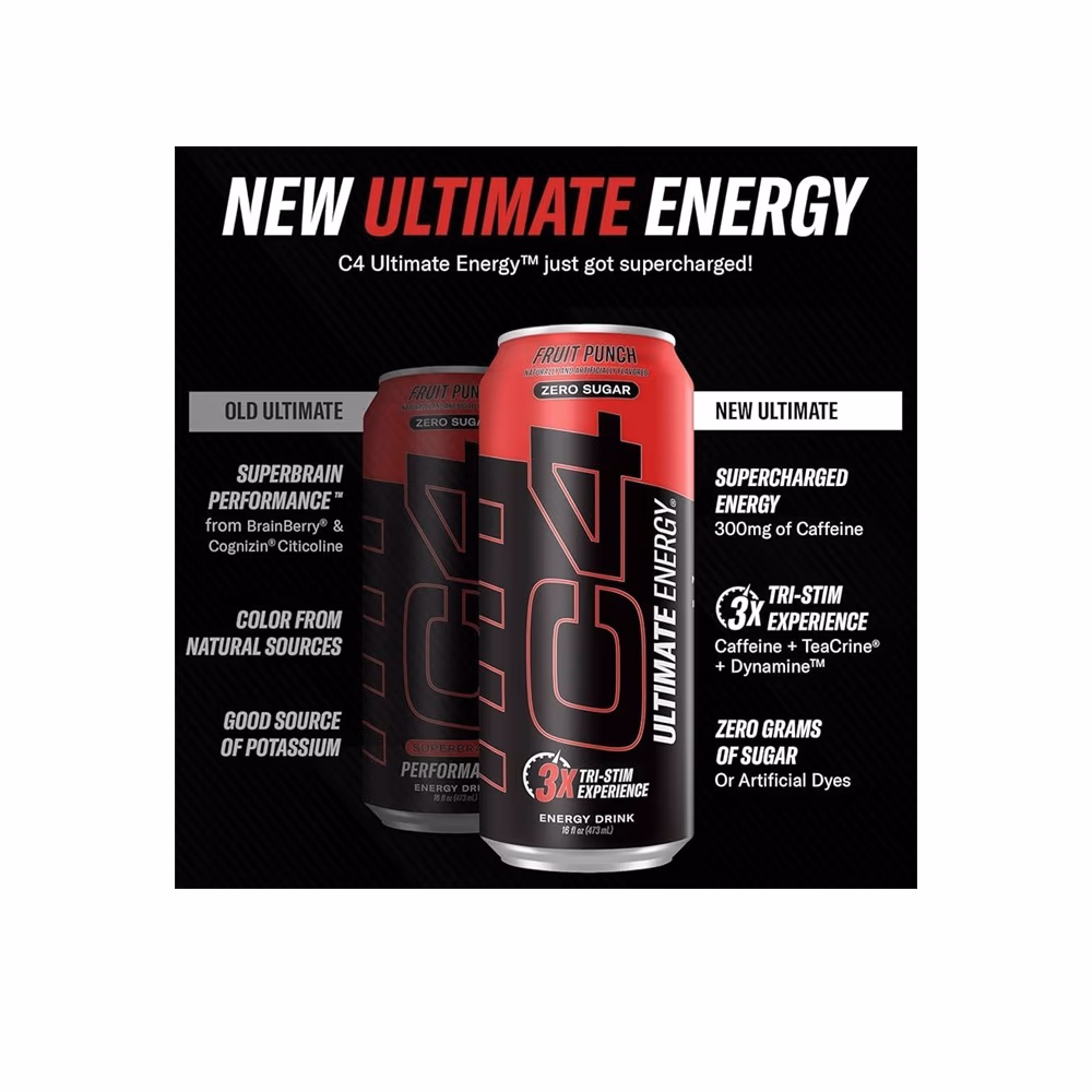 Cellucor C4 Ultimate Energy RTD Fruit Punch - 473ml 4