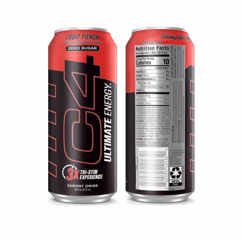 Cellucor C4 Ultimate Energy RTD Fruit Punch - 473ml 3