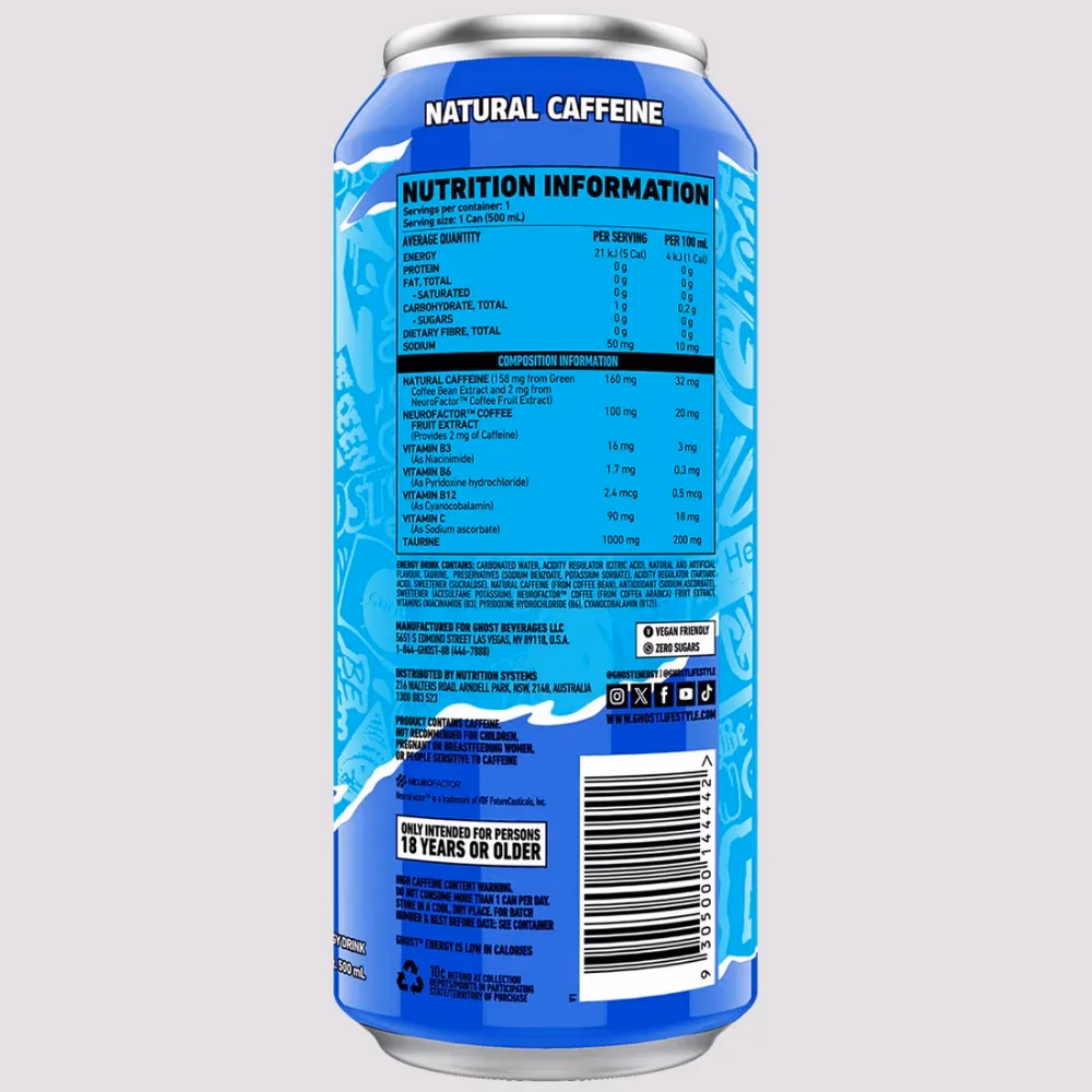 Ghost Energy RTD Blue Raspberry 473ml 2