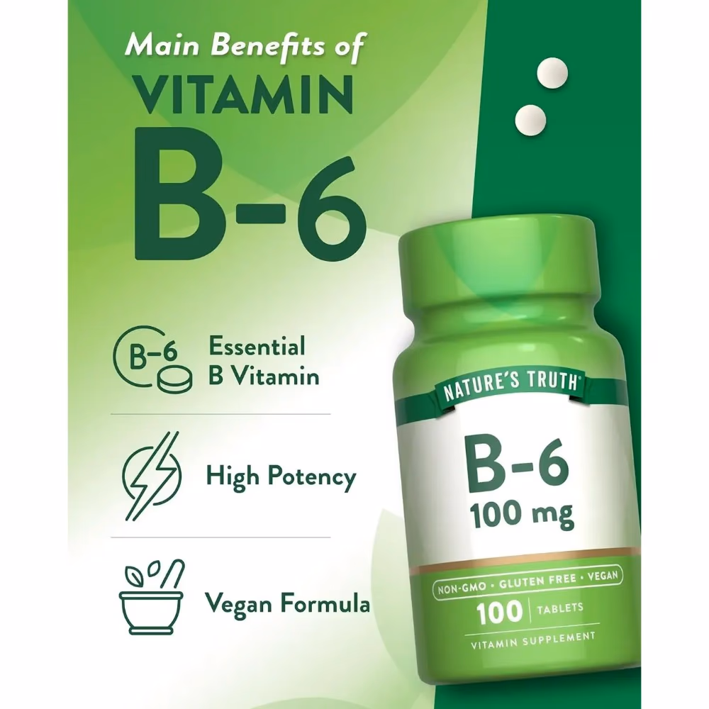 Natures Truth B6 100Mg - 100 Tablets 3