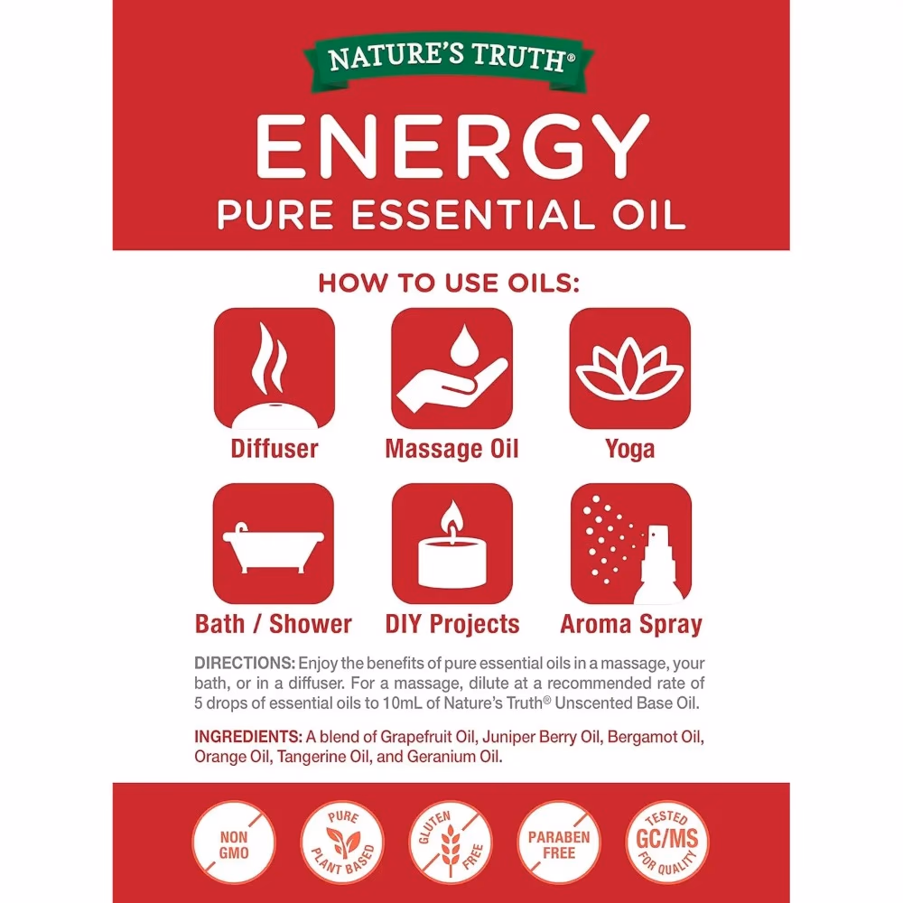 Natures Truth Pure Essential Oil Energy - 15ml 4
