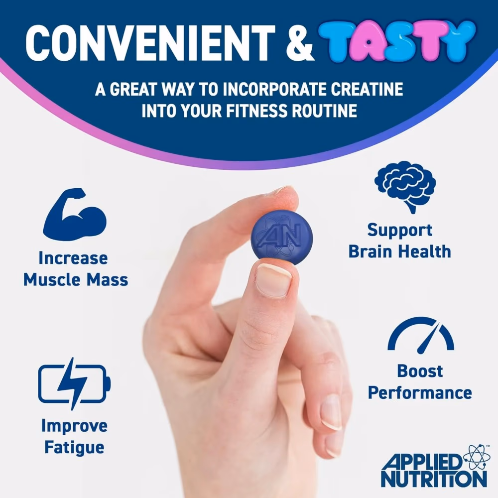 Applied Nutrition Creatine Monohydrate Gummies Blue Raspberry Flavor - 20 Servings 3