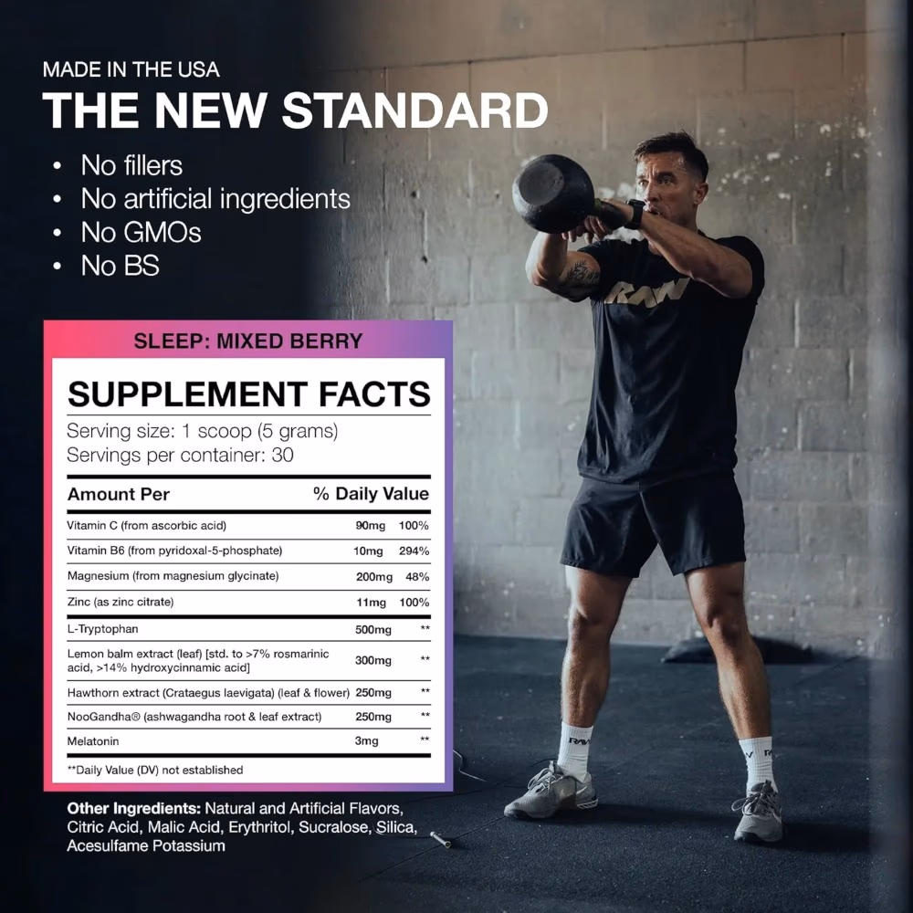 Raw Sleep 150Gm - Mixed Berry Flavor 4
