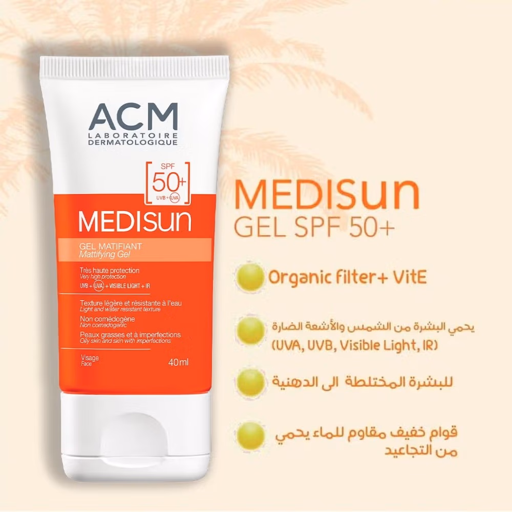 ACM Medisun SPF 50+ Mattifying Gel – 40ml | High Protection Sunscreen for Oily & Combination Skin 2