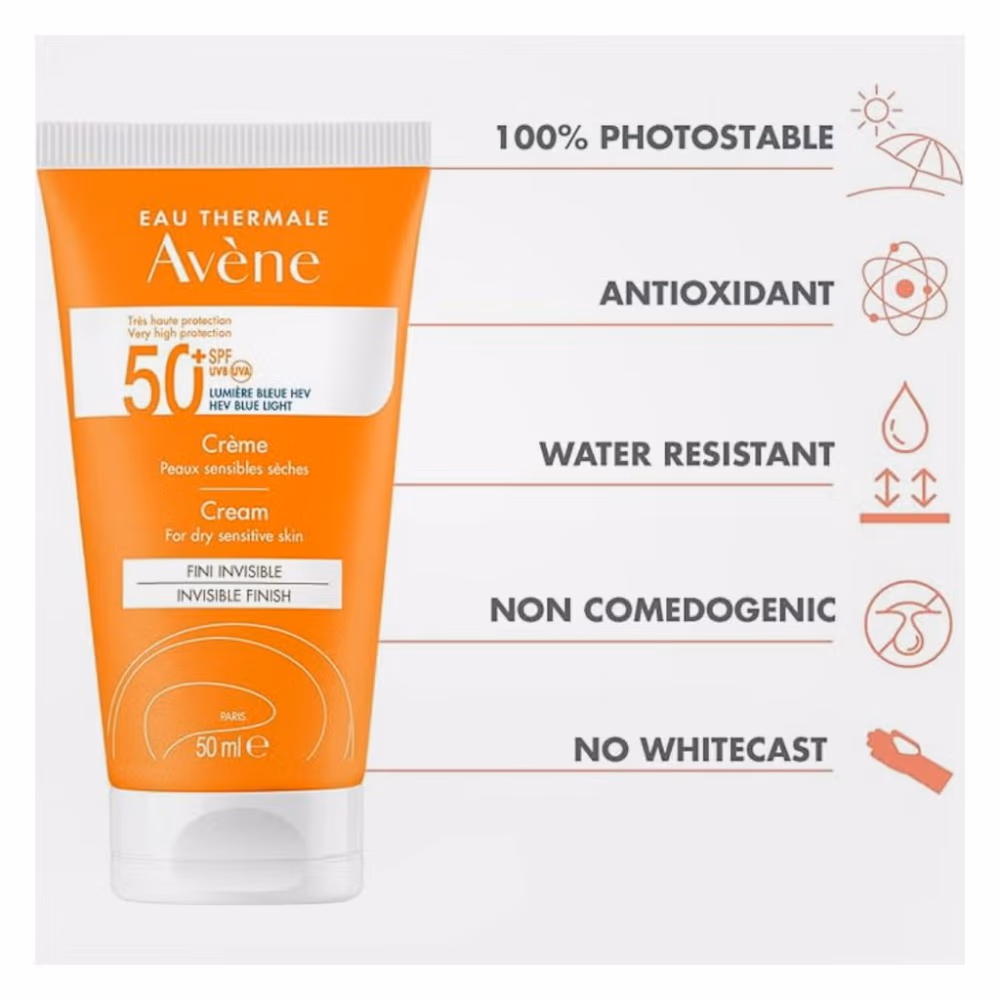 Avene Invisible Finish Fluid Cream SPF 50 – 50ml | Lightweight High-Protection Sunscreen for Sensitive Skin 3