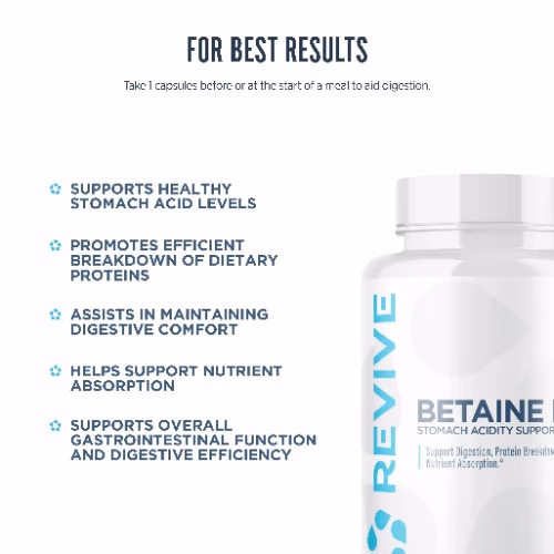 Revive Betaine HCL 180 Capsules 2