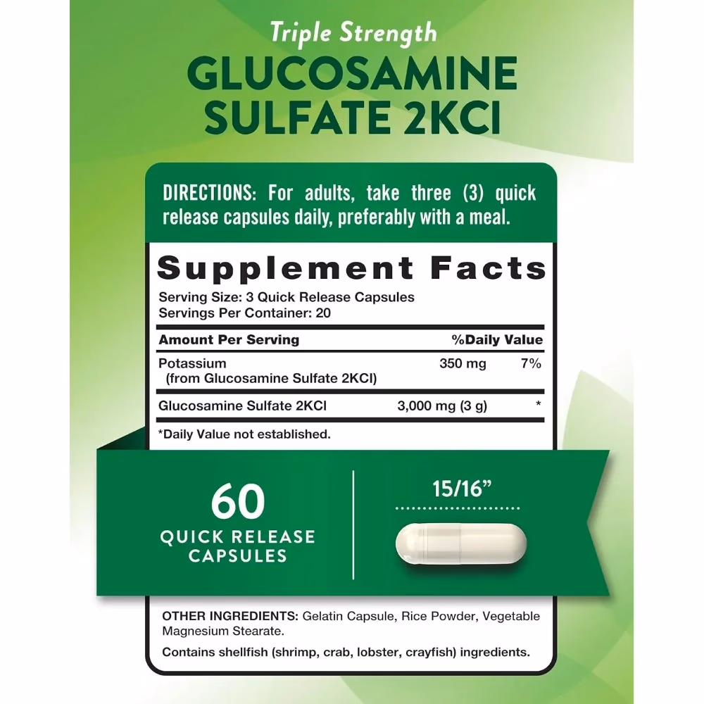 Natures Truth Triple Strength Glucosamine Sulfate 3000Mg - 60 Capsules 2