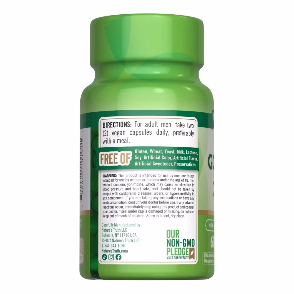 Natures Truth Horny Goat Weed With Maca - 60 Vegetarian Capsules 4