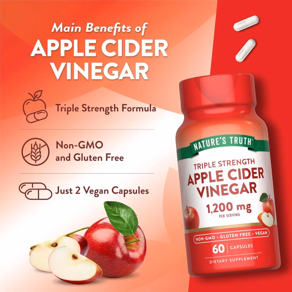 Natures Truth Apple Cider Vinegar 1200Mg - 60 Capsules 5