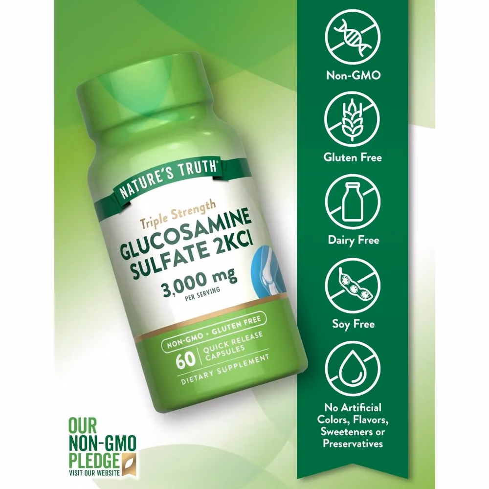 Natures Truth Triple Strength Glucosamine Sulfate 3000Mg - 60 Capsules 3