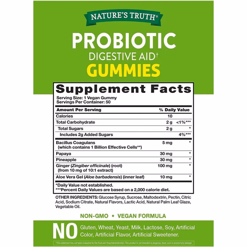 Natures Truth Probiotics Digestive Aid Gummies - 50 Gummies 2