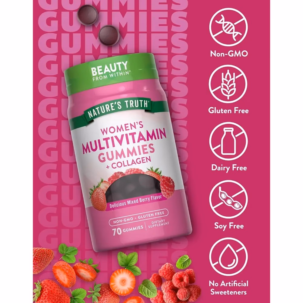 Natures Truth Womens Multivitamin Collagen Gummies - 70 Gummies 3