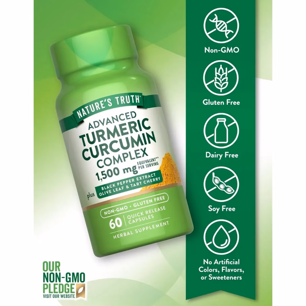 Natures Truth Turmeric Curcumin Complex 1500Mg - 60 Capsules 4