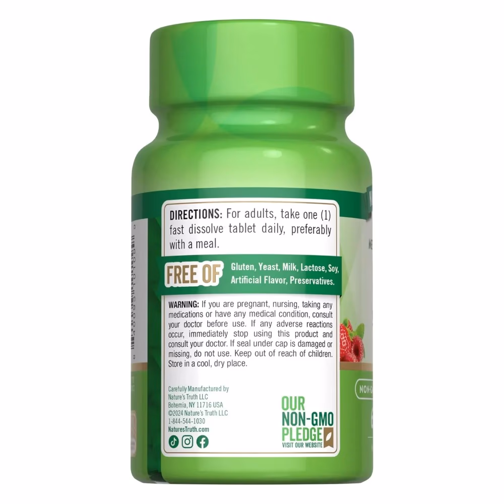 Natures Truth Methycobalamin B-12 5000Mcg - 60 Tablets 5
