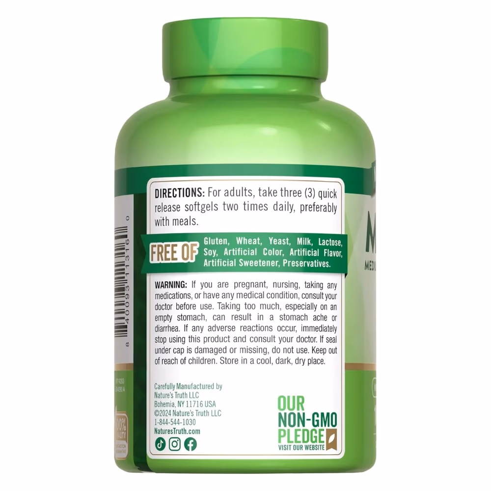 Natures Truth MCT Oil 3600Mg - 100 Softgels 5