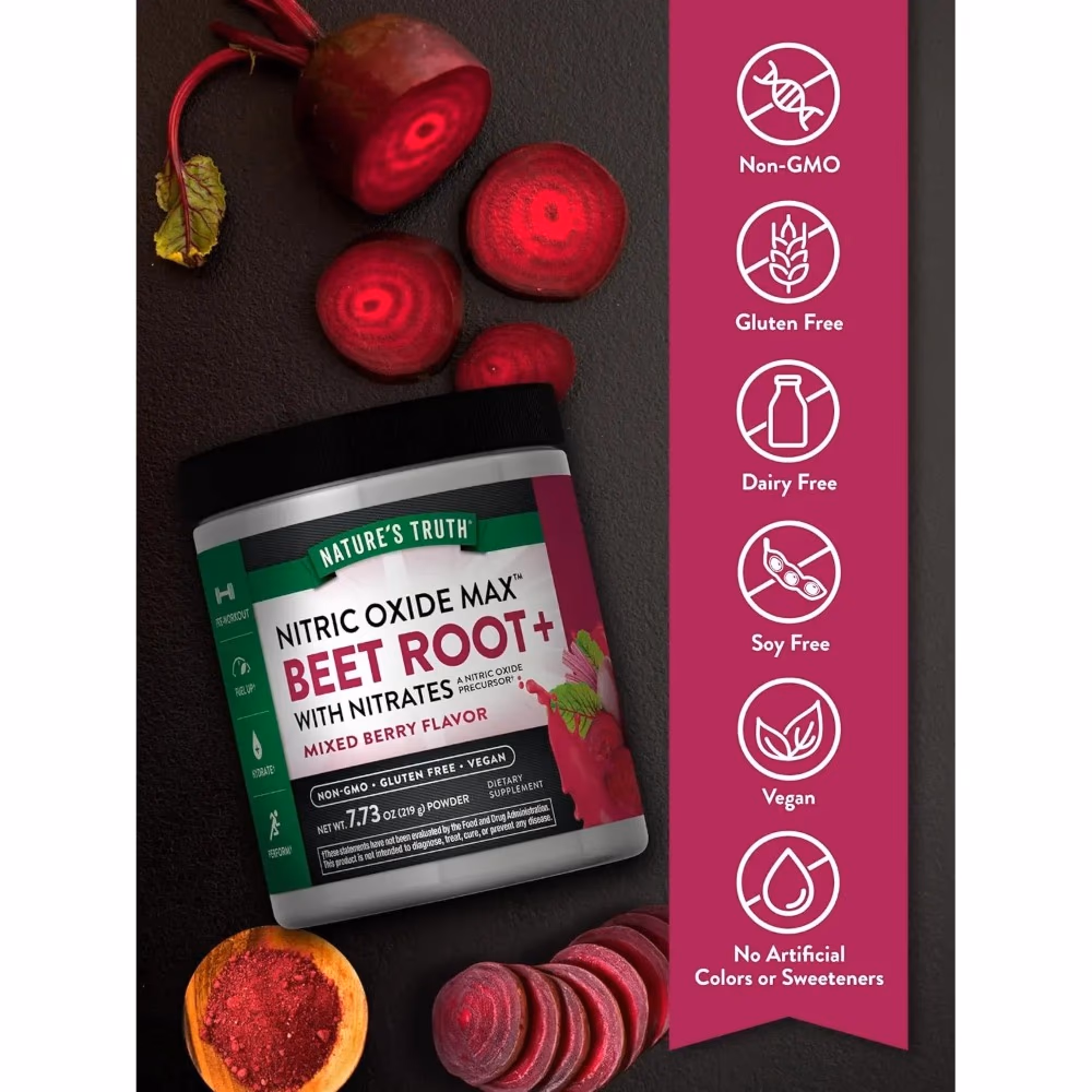 Natures Truth Beet Root + With Nitrates Mixed Berry Flavor - 219gm 5