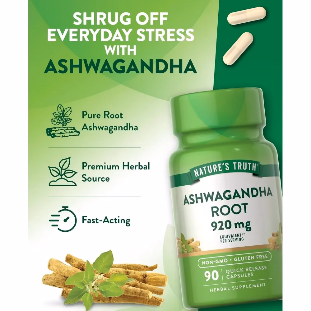 Natures Truth Ashwagandha Root 920mg - 90 Capsules 5