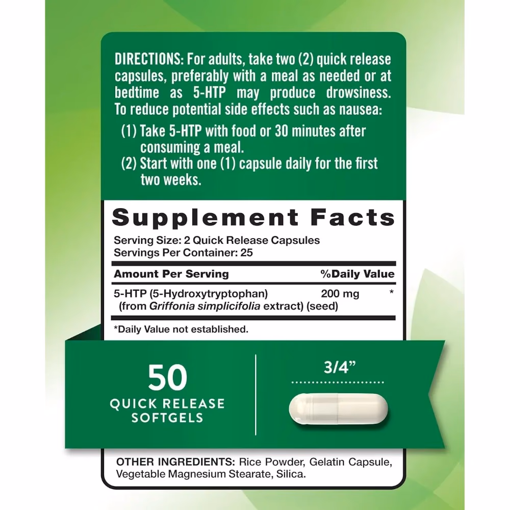 Natures Truth 5-HTP 200Mg - 50 Capsules 2