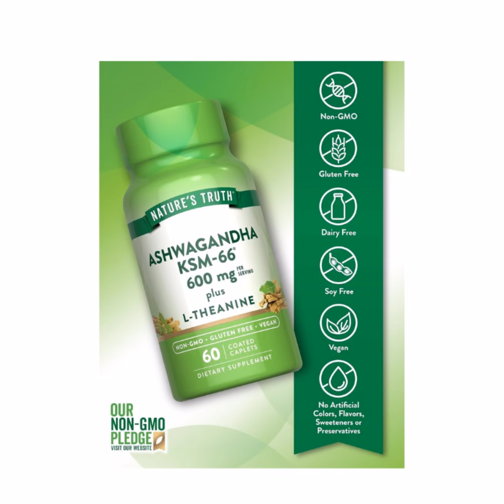Nature's Truth Ashwagandha KSM-66 600mg Cap 60s 4