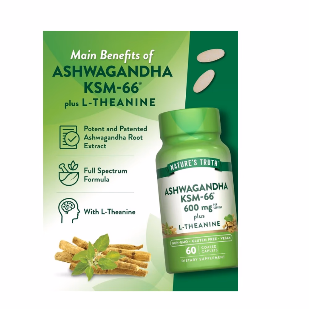 Nature's Truth Ashwagandha KSM-66 600mg Cap 60s 2