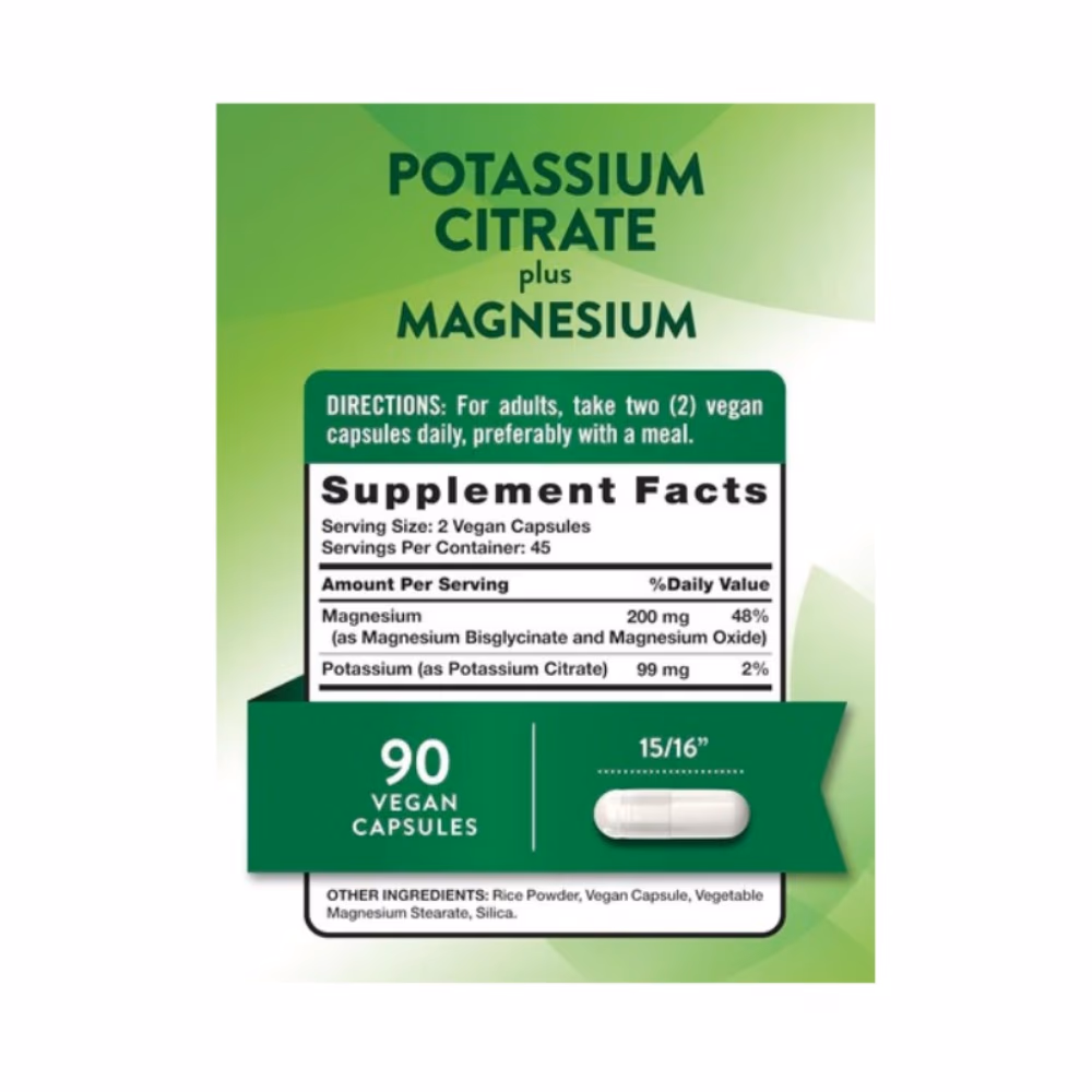 Nature's Truth Potassium Citrate + Magnesium Cap 90s 3