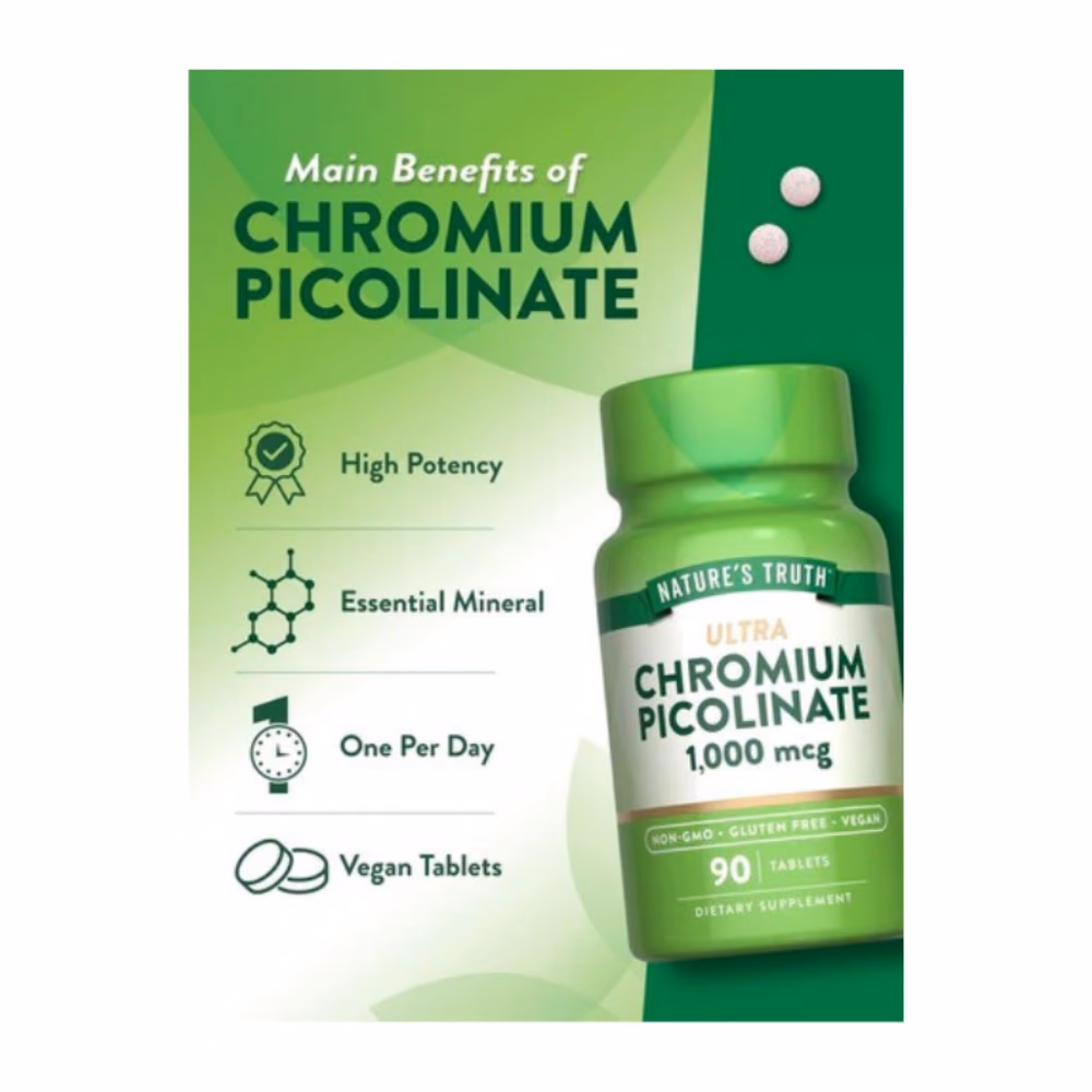 Nature's Truth Ultra Chromium Picolinate 1000mg Tab 90s 4
