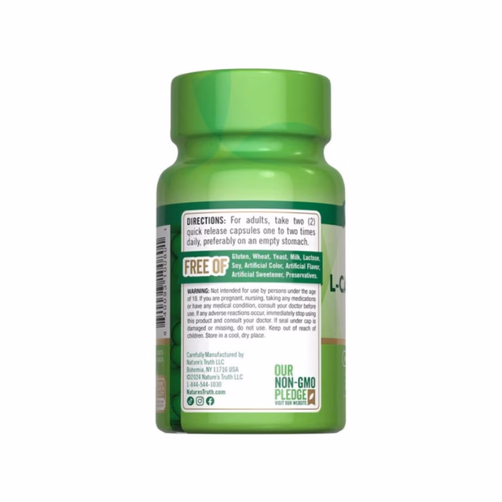 Nature's Truth Acetyl L-Carnitine 1000mg 30 Caps 4