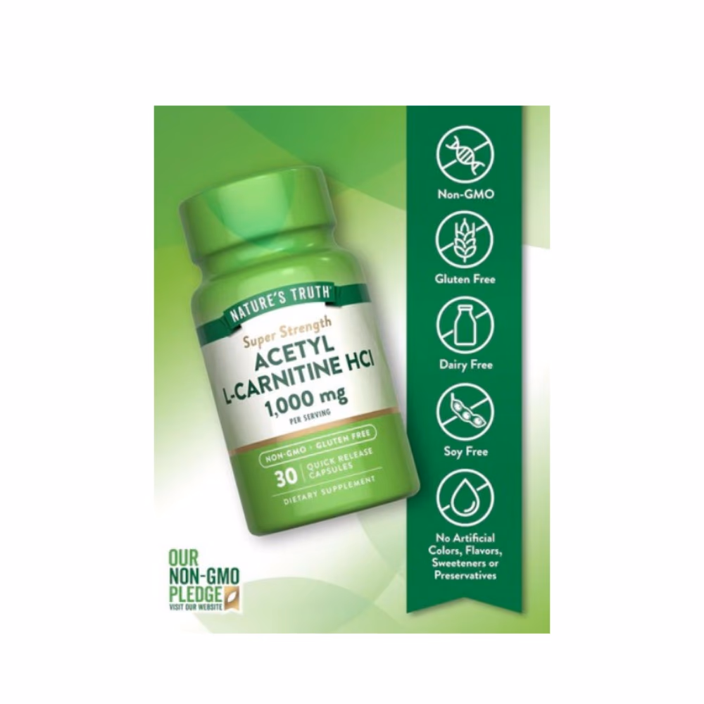 Nature's Truth Acetyl L-Carnitine 1000mg 30 Caps 3