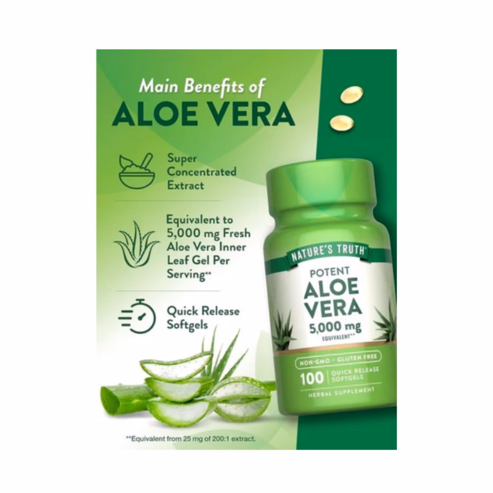 Nature's Truth Aloe Vera 5000mg Softgel 100s 4